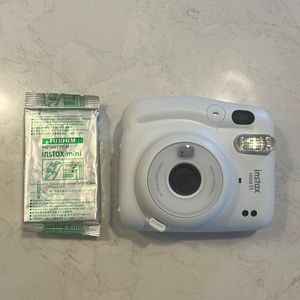 White Polaroid camera